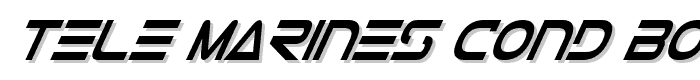 Tele-Marines Cond Bold Italic font